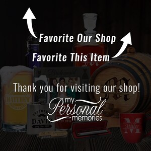 May include: A collection of personalised gifts, including a wooden barrel, a mug, a flask, a harmonica, a picture frame, and a small wooden box. The gifts are all engraved with names and dates. The text "My Personal Memories" is visible on the image.