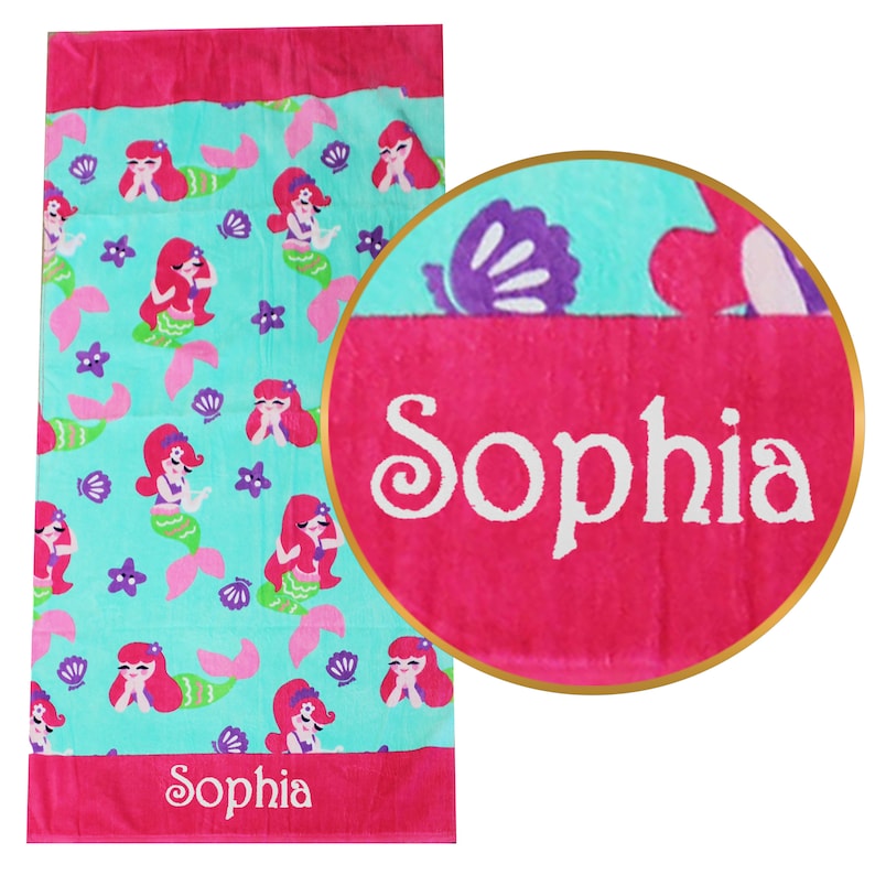 Kids Beach Towel, Beach Towels for Kids, Personalized Kids Beach Towel, Gifts for Kids, Birthday Gifts for Kids, Gifts for Girls and Boys image 4