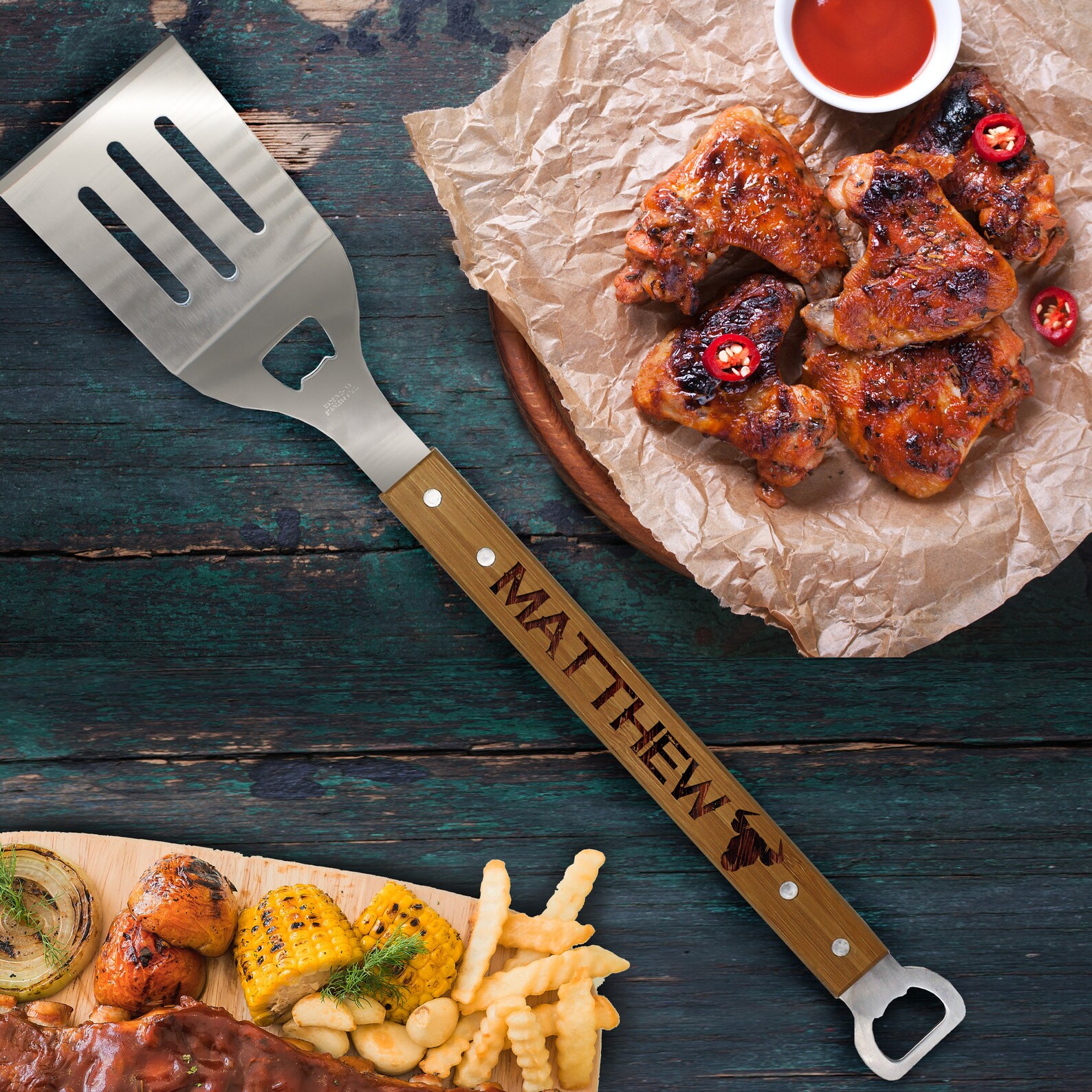 Personalized Grill Spatula Engraved Grilling Spatula Custom Etsy