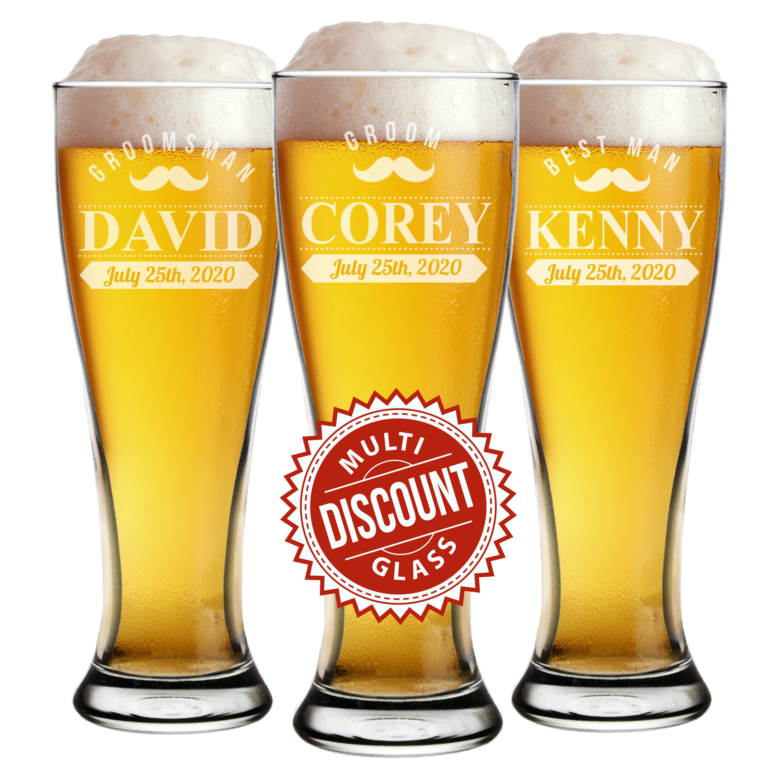Personalized Pilsner Glasses Custom Beer Glass Engraved Beer Etsy