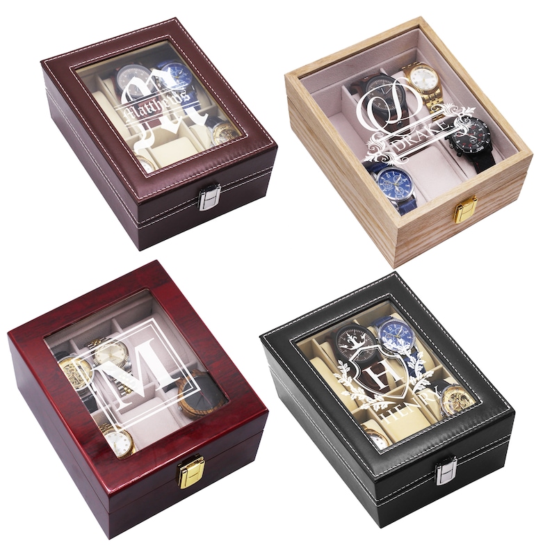 Engraved Watch Box Watch Box for Men Watch Holder Watch Etsy