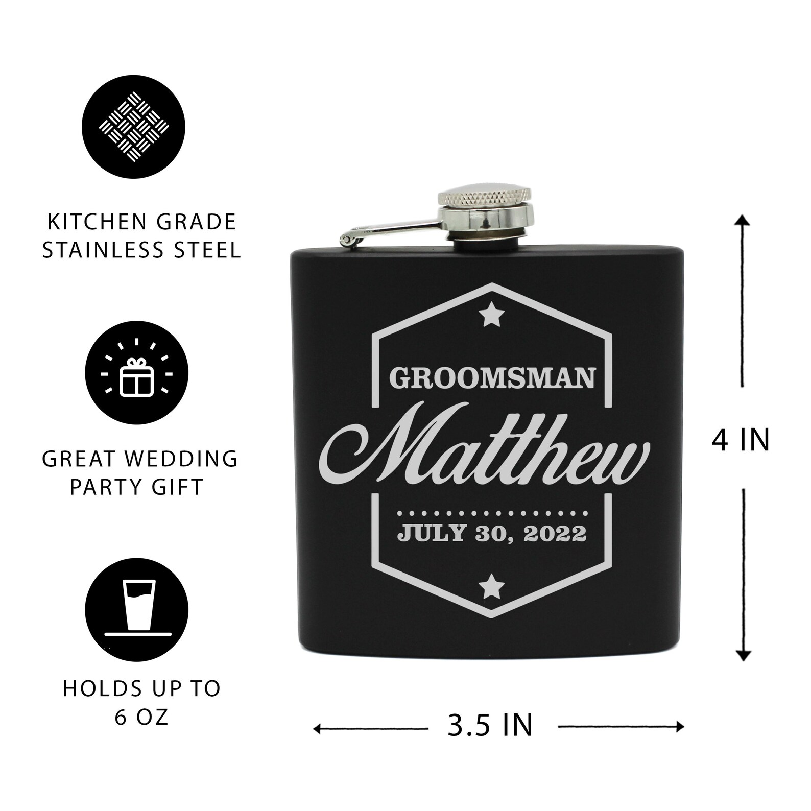 Personalized Flask Set Groomsmen Flask Set Personalized Etsy