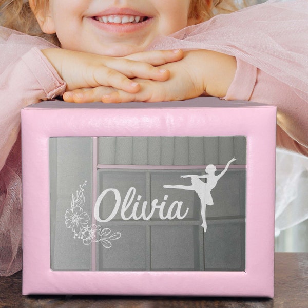 Personalized Kids Jewelry Box, Custom Little Girls Jewelry Box, Engraved Jewelry Box for Girls, Birthday Gift Jewelry Box for Little Girls