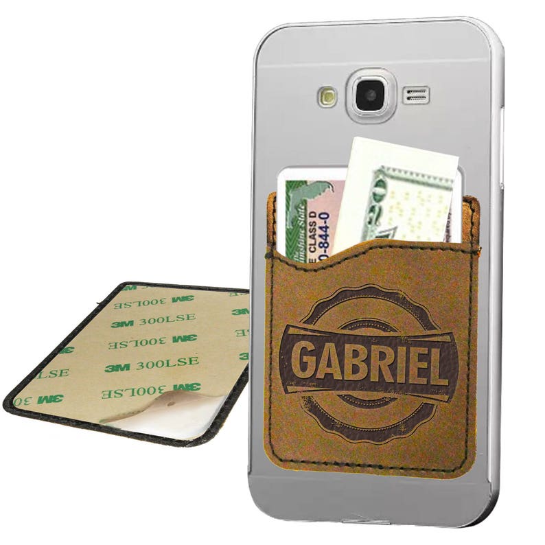Personalized Phone Wallet Stick on Wallet Adhesive Card Etsy