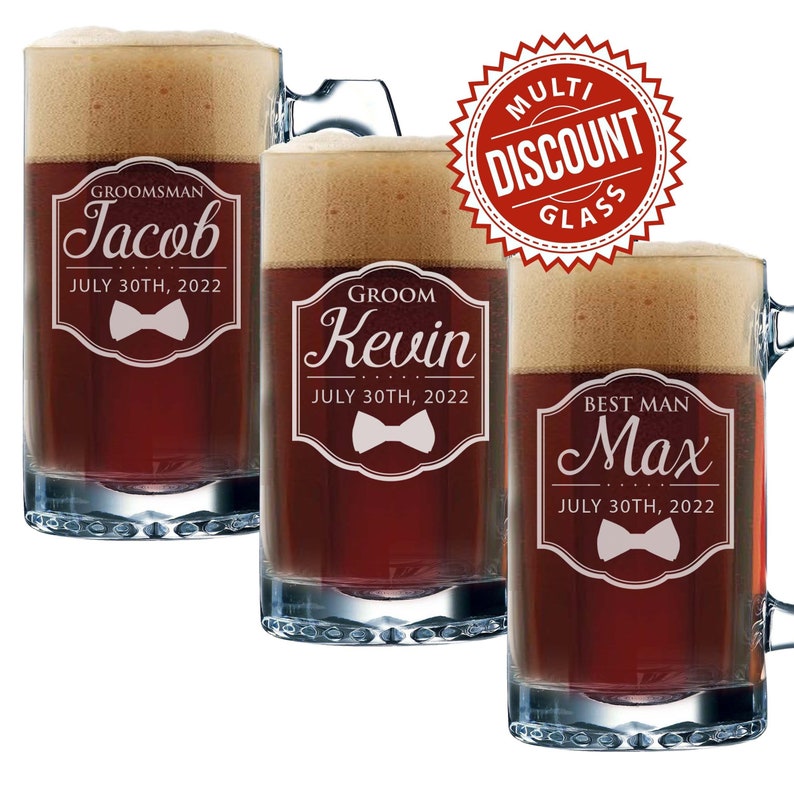 Personalized Beer Mugs for Groomsmen Best Man Beer Mug Usher Etsy