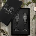 Mr and Mrs Personalized Champagne Flutes, Wedding Toasting Glasses, His Her Engraved Wine Glasses, Mr and Mrs Couples Glasses, Set of 2