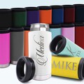 Custom Insulated Skinny Can Cooler for Slim Beer Hard Seltzer, Personalized Stainless Steel Powder Coated Skinny Slim Can Beverage Holder
