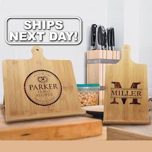 Chef Easel, Cookbook Stand Wood, Personalized Tablet Holder, New Restaurant Gift, Custom Tablet Stand, Recipe Ipad Holder, Cook Book Stand