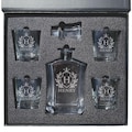 Decanter and Glasses Gift Set - Personalized Decanter with Gift Box - Custom Gift for Whiskey Lover - Engraved Decanter Gift Set with Box