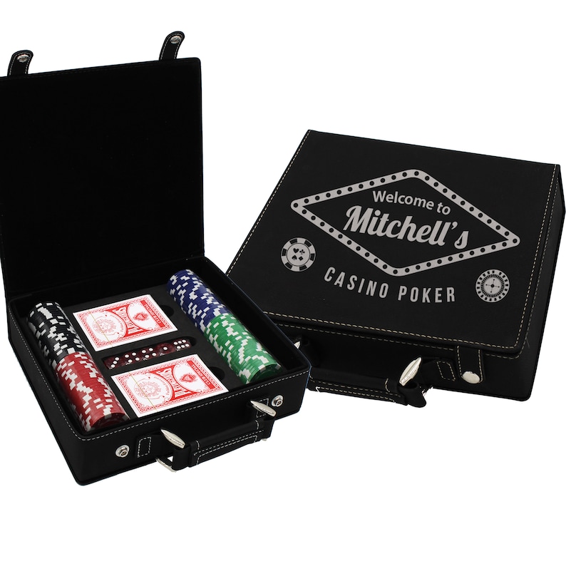 Poker Player Gifts Poker Set Personalized Poker Case Etsy