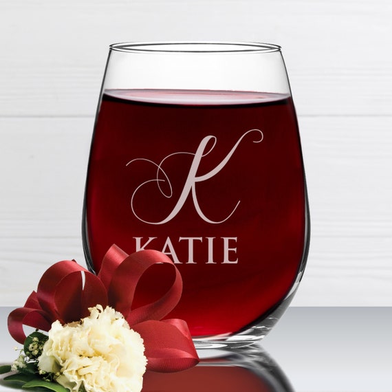 Personalized Stemless Wine Glasses Gift Engraved Gift for Etsy