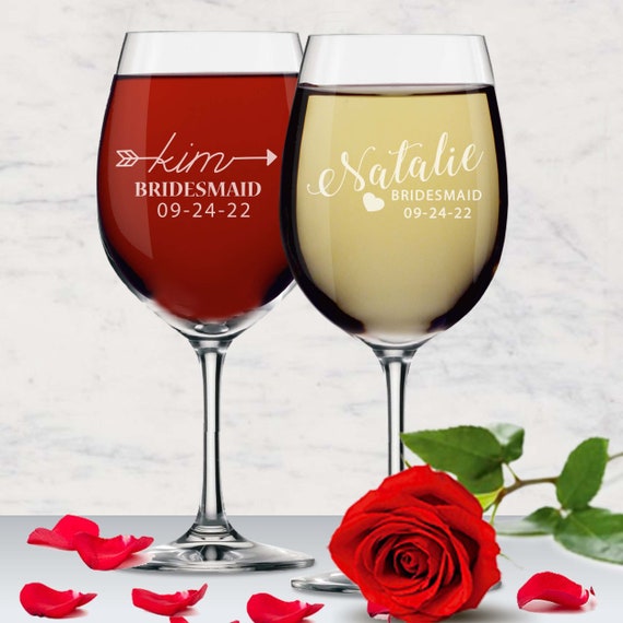 2 Pieces Set Elegant Wine Glasses Cups with Red Heart Base Cute Lovely Cups  with Gift Box Packing Good for Wedding Events Party