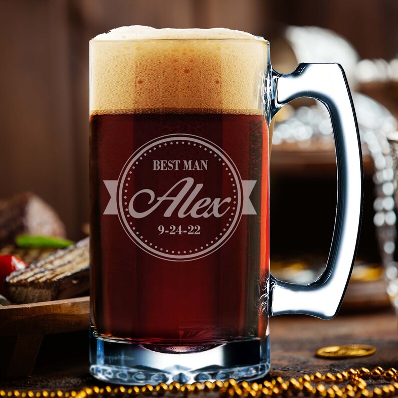Personalized Beer Mugs for Groomsmen Best Man Beer Mug Usher Etsy