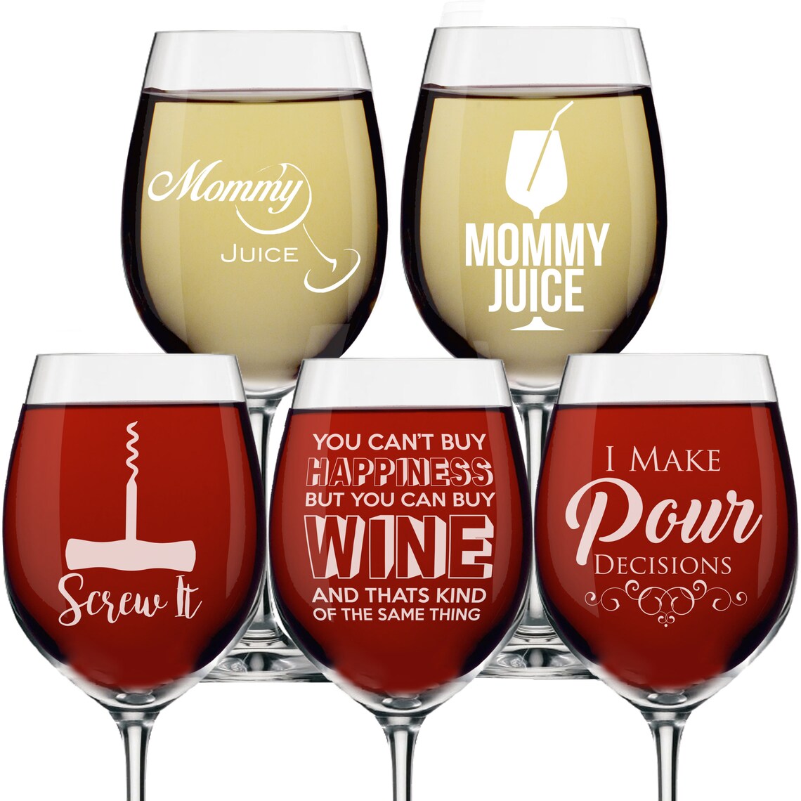 Wine Glasses With Sayings Funny Mom Gifts Mom Gifts Etsy