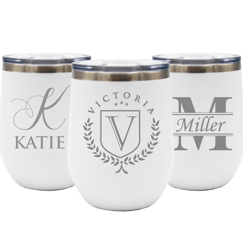 Insulated Wine Tumbler With Lid Personalized Wine Tumbler Etsy