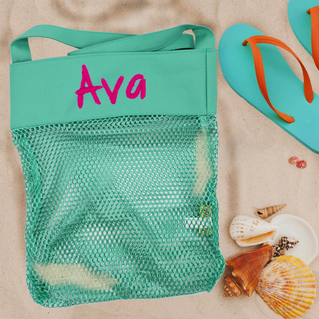 Seashell Collection Bag, Beach Gifts, Personalized Vacation Gifts, Sea