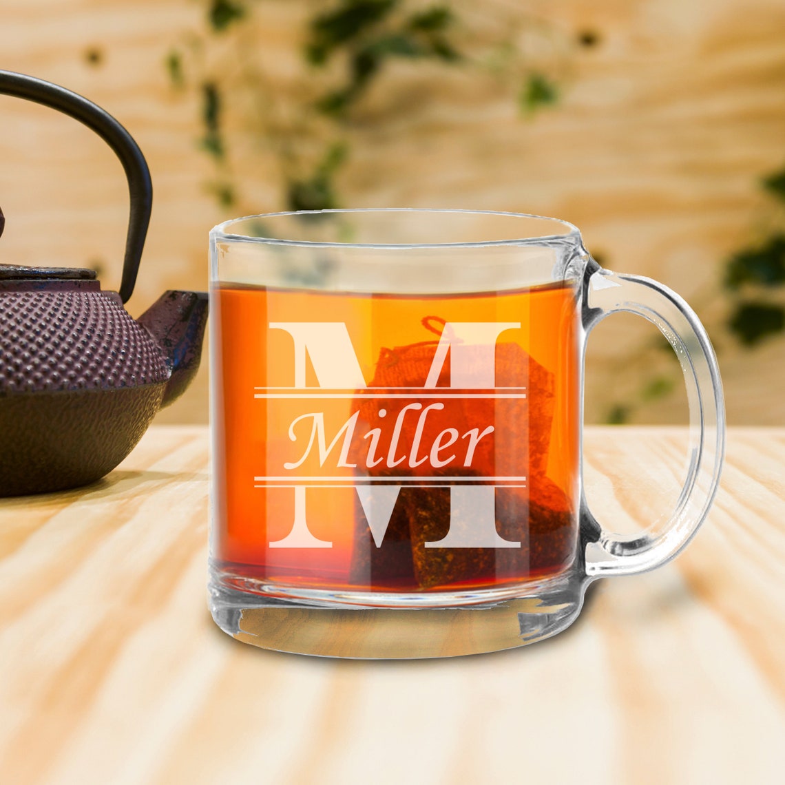 Personalized Glass Coffee Mug Clear Tea Cup Custom Clear Etsy
