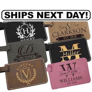 Custom Luggage Tag, Personalized Leather Luggage Tag, Luggage Tags Personalized,  Monogram Luggage Tag, Engraved Luggage Tag, Luggage Tags