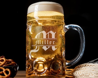Personalized Oktoberfest Beer Mug - Giant Beer Glass Holds Over 3 Beers - 41 Oz