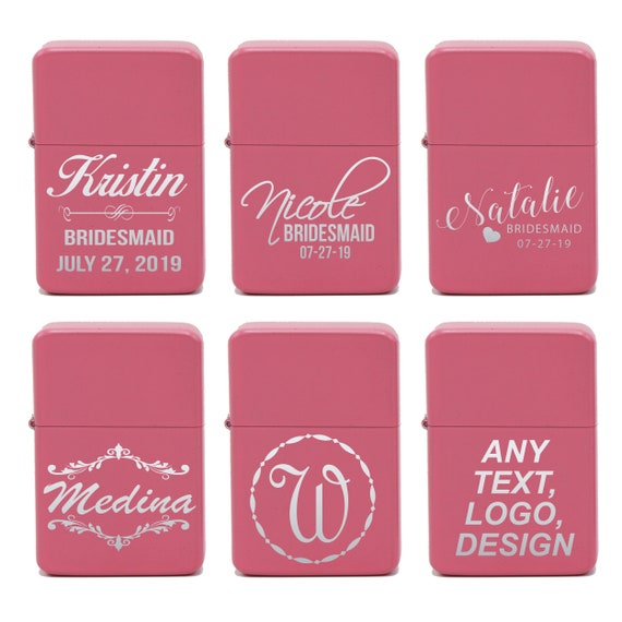 Pink Lighter Custom Engraved Lighter Flip Top Lighter Etsy