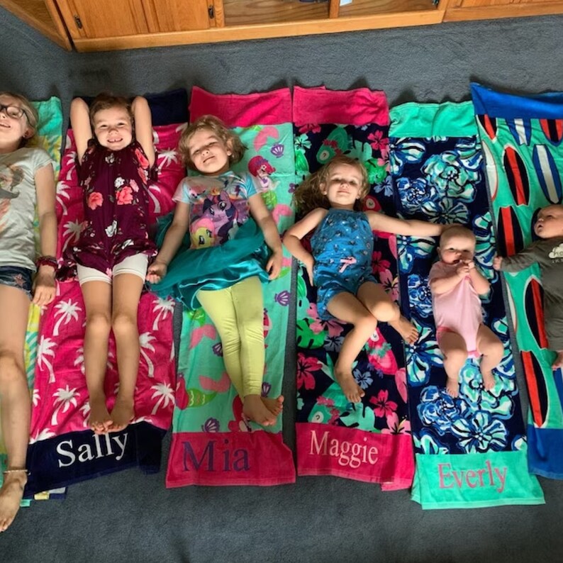 Kids Beach Towel, Beach Towels for Kids, Personalized Kids Beach Towel, Gifts for Kids, Birthday Gifts for Kids, Gifts for Girls and Boys image 5