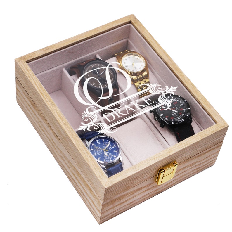 Engraved Watch Box Watch Box for Men Watch Holder Watch Etsy