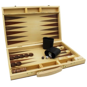 Backgammon Set Wood, Gifts For Grandparents, Classic Games, Wood Game Board, Back Gammon, Engraved Backgammon Set, Gifts For Dad From Kids image 3