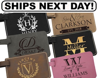Custom Luggage Tag, Personalized Leather Luggage Tag, Luggage Tags Personalized,  Monogram Luggage Tag, Engraved Luggage Tag, Luggage Tags