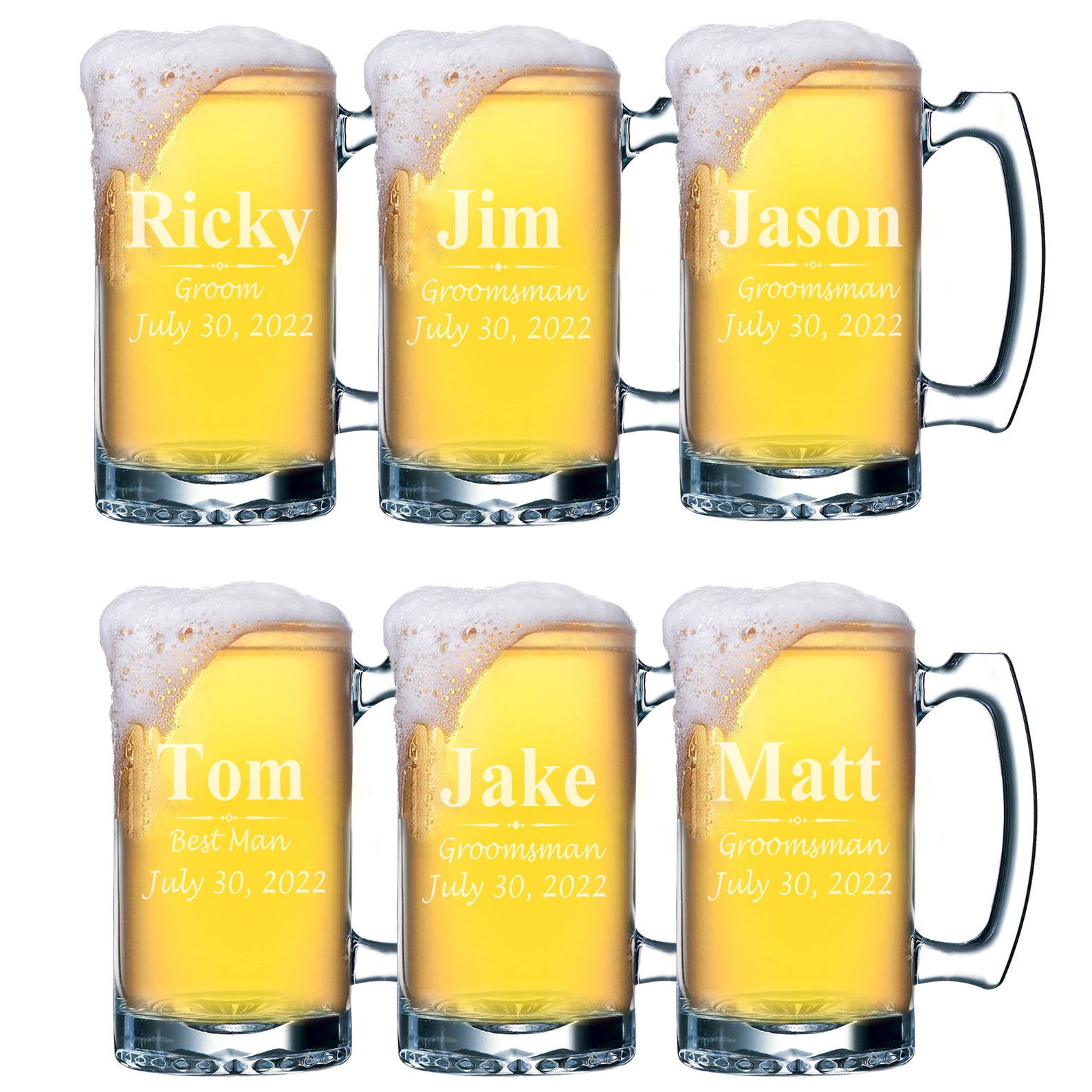 Personalized Beer Mugs for Groomsmen Best Man Beer Mug Usher Etsy