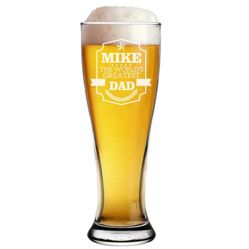Custom Daddy Juice Beer Glass Engraved Pilsner Glass for Dad Etsy