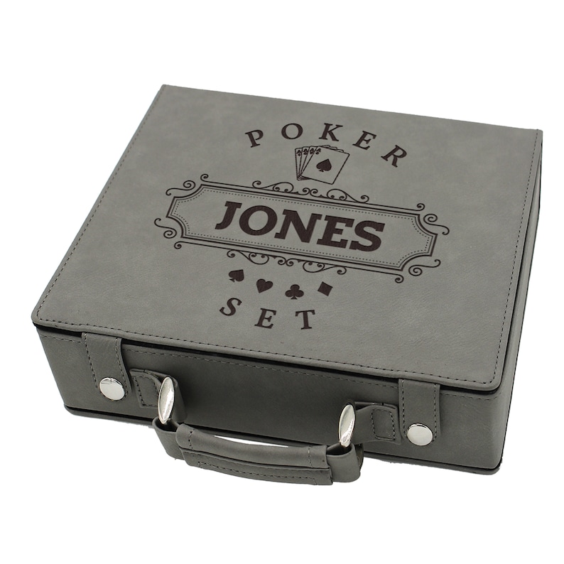 Poker Player Gifts Poker Set Personalized Poker Case Etsy