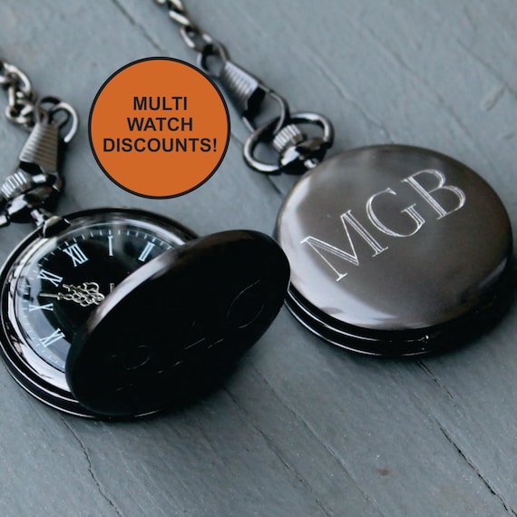 Custom Pocket Watch Groomsmen Gift Personalized Pocket Watch