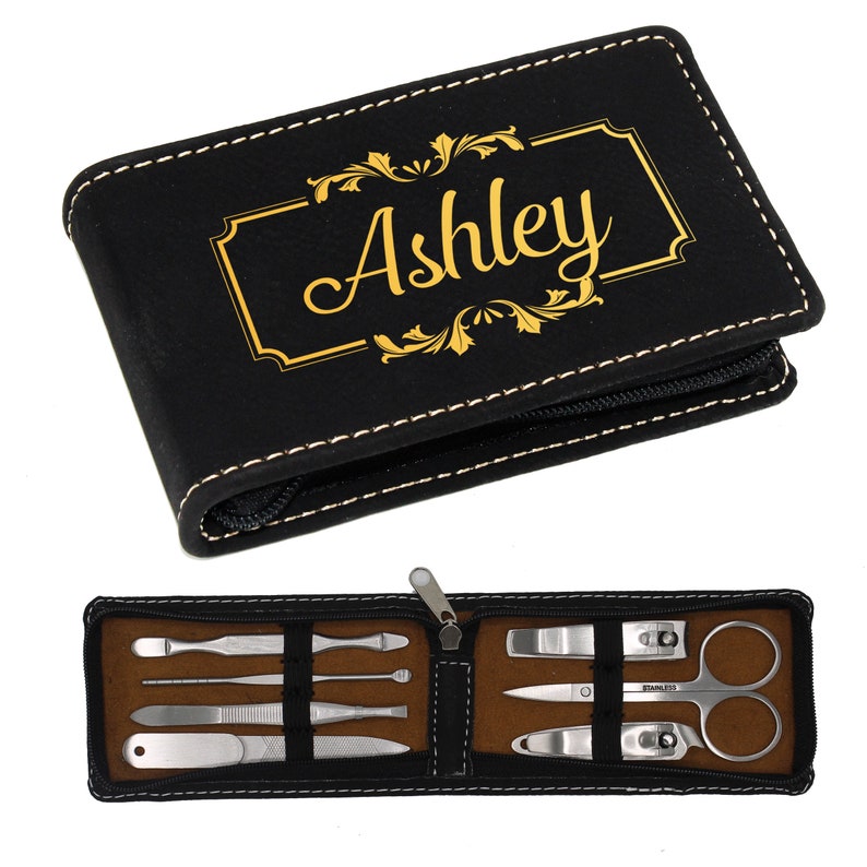 personalized travel size manicure set