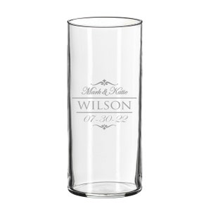 Personalized Flower Vase, Centerpieces for Wedding, Centerpiece Vase, Table Center Pieces, Engraved Flower Vase, Glass Vase Centerpiece image 5