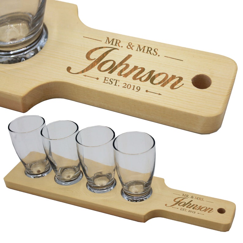 Personalized Beer Flight Set Beer Paddle and 4 Beer Tasting Etsy