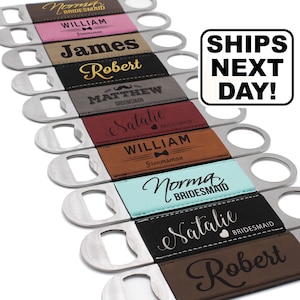 Stainless Steel Bottle Opener, Paddle Bottle Opener, Bottle Opener Groomsmen, Wedding Party Favor Engraved, Customized Bottle Opener