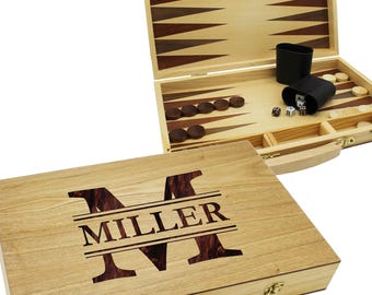 Backgammon Set Custom, Wooden Backgammon, Personalized Backgammon Set, Gifts For Grammie, Gifts For Godparents, Gifts For Uncle, Wood Games
