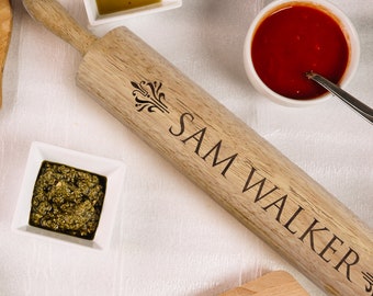 Personalized Rolling Pin, Engraved Rolling Pin, Chef Gift, Kitchen Gift for Grandma, Customized Rolling Pin Gift for Chef, Gift for Bakers