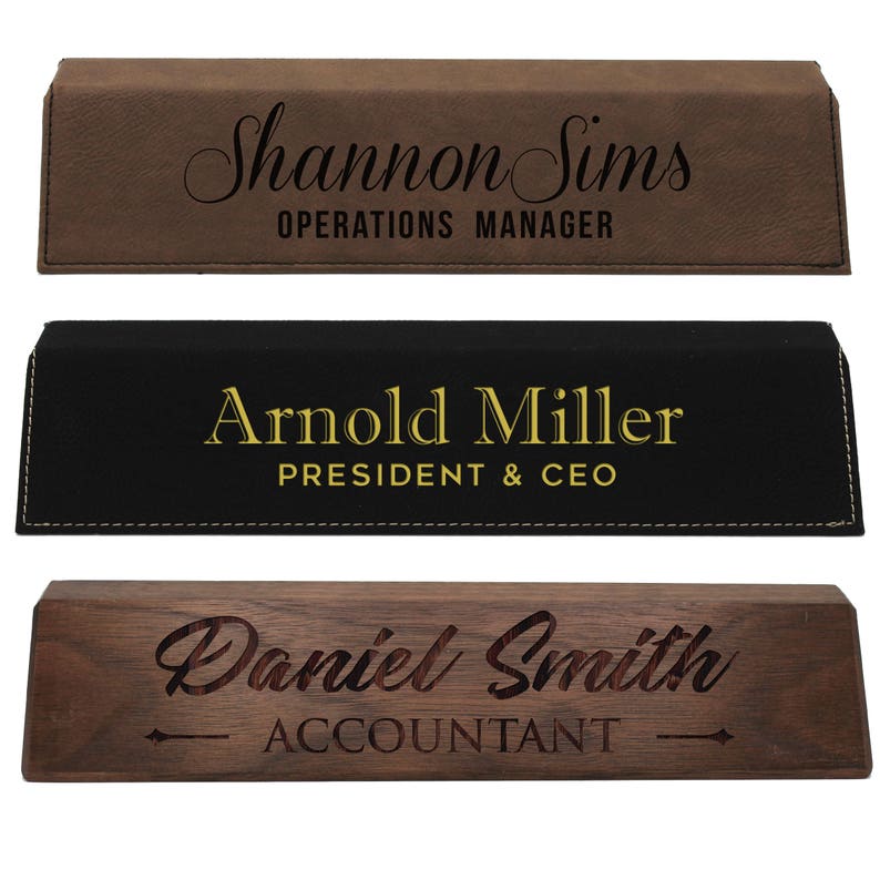 Personalized Nameplate, Desk Name Plate, Office Desk Accessories, Desk