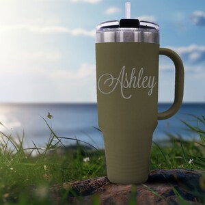 Custom 40 Oz Tumbler With Leak Proof Lid and Straw, Personalized