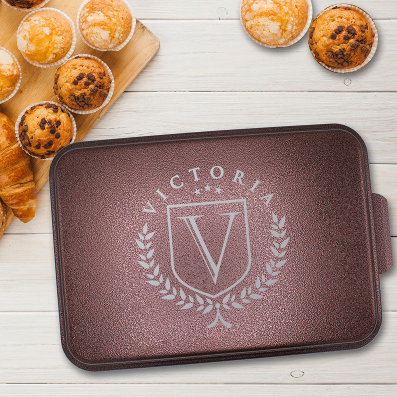 Personalized Cake Pan Custom Engraved Baking Dish Baking Pan image 1