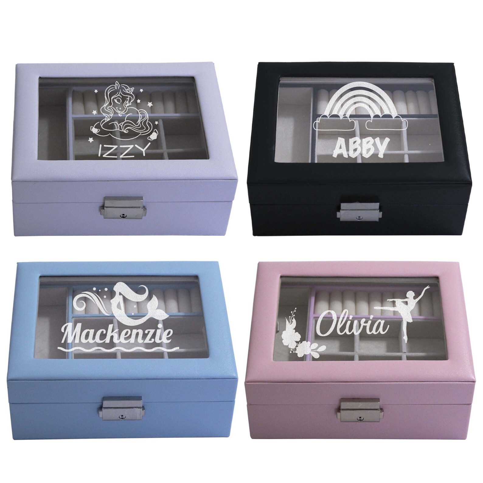 Personalized Kids Jewelry Box Custom Little Girls Jewelry Etsy