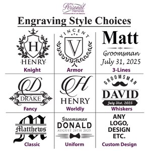 Groomsmen Whiskey Glasses, Groomsmen Gift, Gift Ideas for Groomsmen, Personalized Whiskey Glasses for Wedding, Groomsman Whiskey Gifts image 10