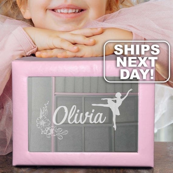 Personalized Kids Jewelry Box, Custom Little Girls Jewelry Box, Engraved Jewelry Box for Girls, Birthday Gift Jewelry Box for Little Girls