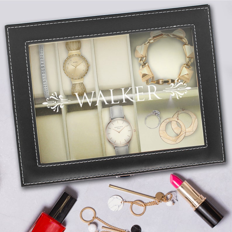 Girls Jewelry Box Bridesmaid Jewelry Box Engraved Jewelry Box Jewelry Box Case Large Custom Jewelry Box Personalized Jewelry Box