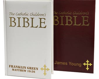 Personalized Bible, Custom Bible, Catholic Gifts, Christening Gift, Childrens Bible, Christian Gifts for Kids, First Communion Gift, Baptism