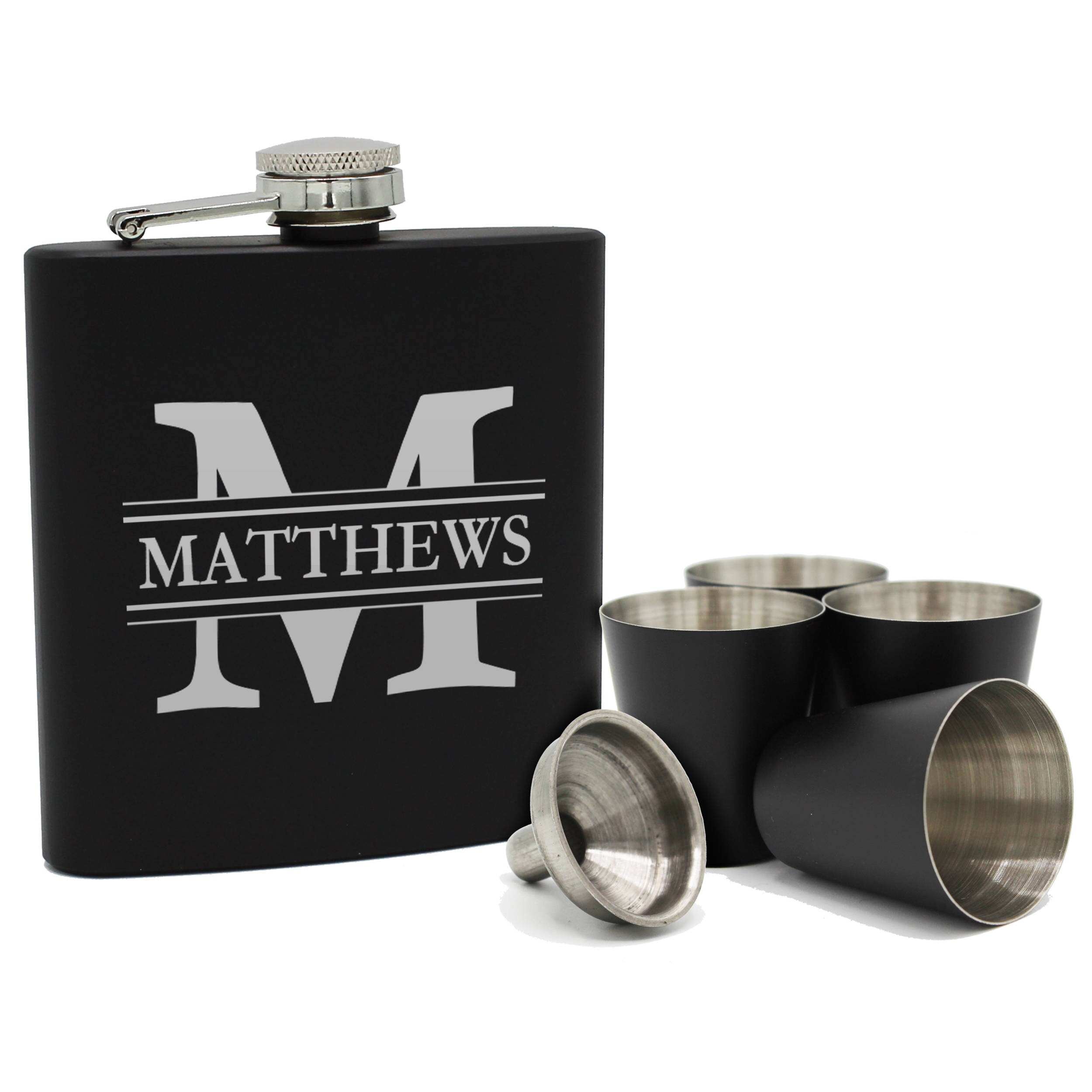Personalized Leather Flask Groomsmen Gift Custom Flask Etsy