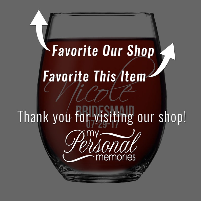Bridesmaid Stemless Wine Glasses, Personalized Wine Glass, Bridesmaid Gift, Custom Wine Glasses, Wine Glasses Personalized, Etched Stemless image 8