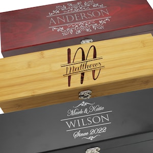 Couples Gift, Custom Wine Box Wedding, Wood Wine Box, Anniversary Wine Box, Wine Box Ceremony, His and Hers Wedding Gift, Wine Gift Box