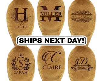 Personalized Wooden Spoon - Custom Bamboo Kitchen Spoon 10 Inches